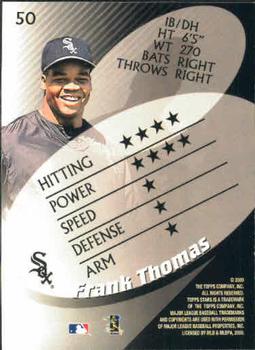2000 Topps Stars #50 Frank Thomas Back