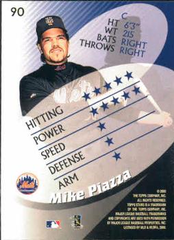 2000 Topps Stars #90 Mike Piazza Back