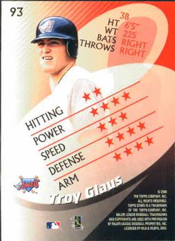 2000 Topps Stars #93 Troy Glaus Back