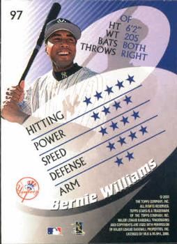 2000 Topps Stars #97 Bernie Williams Back