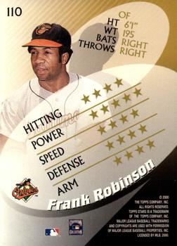 2000 Topps Stars #110 Frank Robinson Back