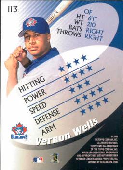 2000 Topps Stars #113 Vernon Wells Back