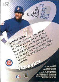 2000 Topps Stars #157 Sammy Sosa Back