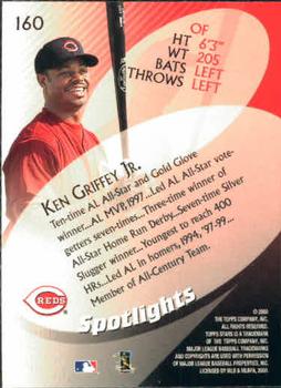 2000 Topps Stars #160 Ken Griffey Jr. Back