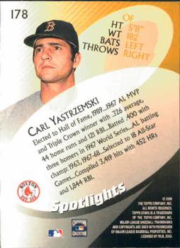 2000 Topps Stars #178 Carl Yastrzemski Back