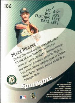 2000 Topps Stars #186 Mark Mulder Back