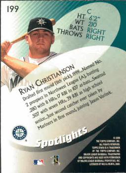 2000 Topps Stars #199 Ryan Christianson Back