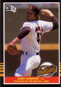 1985 Donruss Highlights #14 Andy Hawkins Front