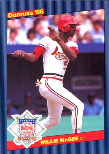 1986 Donruss All-Stars #36 Willie McGee Front