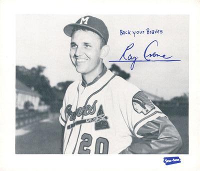 1957 Spic and Span Milwaukee Braves 4x5 #NNO Ray Crone Front