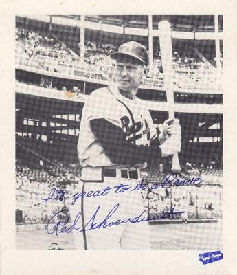 1957 Spic and Span Milwaukee Braves 4x5 #NNO Red Schoendienst Front