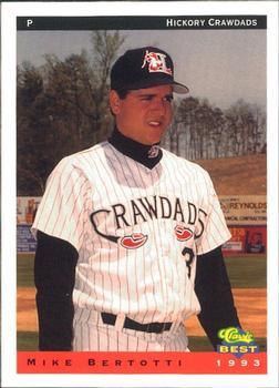 1993 Classic Best Hickory Crawdads #3 Mike Bertotti Front