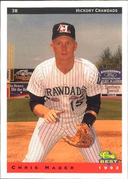 1993 Classic Best Hickory Crawdads #14 Chris Mader Front
