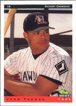1993 Classic Best Hickory Crawdads #24 Juan Thomas Front