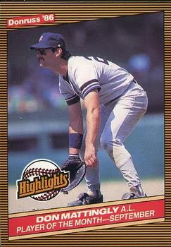 1986 Donruss Highlights #48 Don Mattingly Front