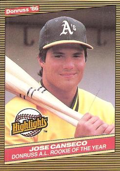 1986 Donruss Highlights #55 Jose Canseco Front