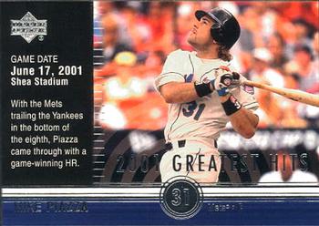 2002 Upper Deck - 2001 Greatest Hits #GH4 Mike Piazza  Front