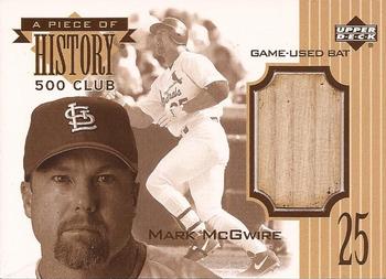2002 Upper Deck - A Piece of History 500 Club: Mark McGwire #NNO Mark McGwire  Front