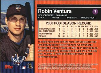 2000 Topps Subway Series #7 Robin Ventura Back