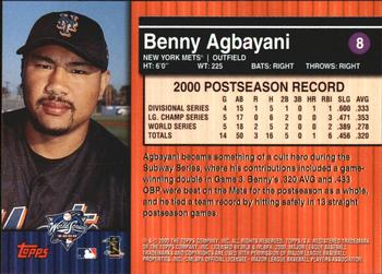 2000 Topps Subway Series #8 Benny Agbayani Back