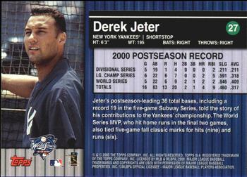 2000 Topps Subway Series #27 Derek Jeter Back