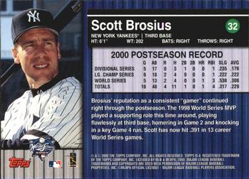 2000 Topps Subway Series #32 Scott Brosius Back