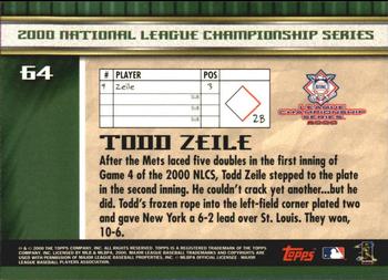 2000 Topps Subway Series #64 Todd Zeile Back