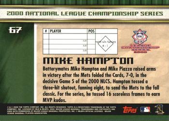 2000 Topps Subway Series #67 Mike Hampton Back