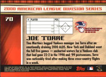 2000 Topps Subway Series #70 Joe Torre Back