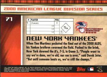 2000 Topps Subway Series #71 New York Yankees Back