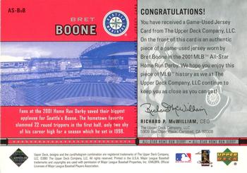 2002 Upper Deck - All-Star Home Run Derby #AS-BrB Bret Boone  Back