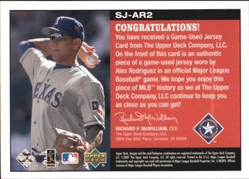 2002 Upper Deck - All-Star Game Salute Game-Used Jerseys #SJ-AR2 Alex Rodriguez Back
