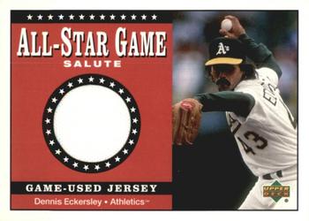 2002 Upper Deck - All-Star Game Salute Game-Used Jerseys #SJ-DE Dennis Eckersley  Front