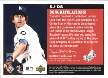 2002 Upper Deck - All-Star Game Salute Game-Used Jerseys #SJ-DS Don Sutton  Back