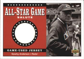 2002 Upper Deck - All-Star Game Salute Game-Used Jerseys #SJ-SA Sparky Anderson  Front