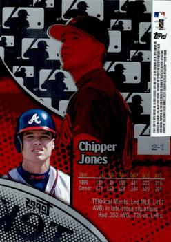 2000 Topps Tek #2-1 Chipper Jones Back
