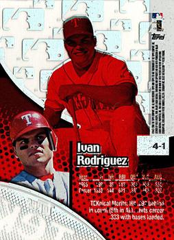 2000 Topps Tek #4-1 Ivan Rodriguez Back