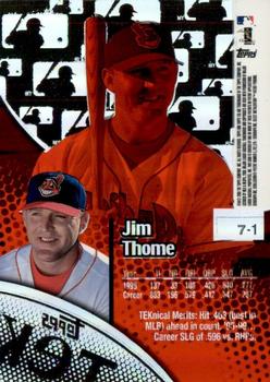 2000 Topps Tek #7-1 Jim Thome Back