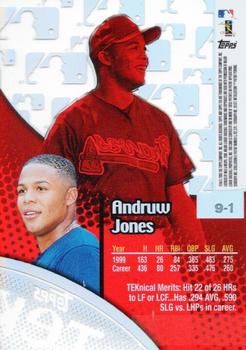 2000 Topps Tek #9-1 Andruw Jones Back