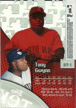 2000 Topps Tek #27-1 Tony Gwynn Back