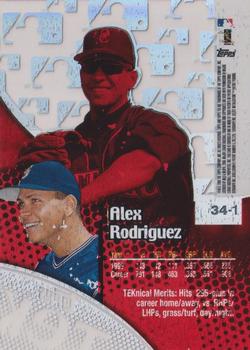 2000 Topps Tek #34-1 Alex Rodriguez Back