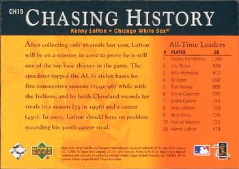 2002 Upper Deck - Chasing History #CH15 Kenny Lofton  Back