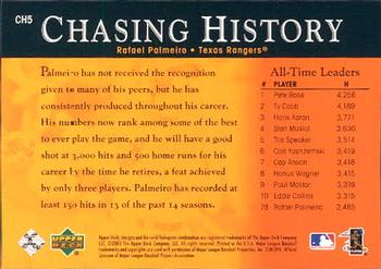 2002 Upper Deck - Chasing History #CH5 Rafael Palmeiro  Back