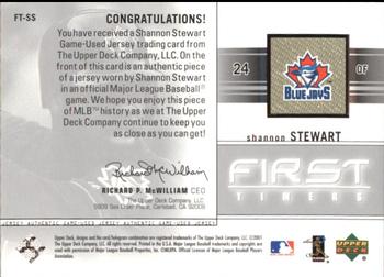 2002 Upper Deck - First Timers Game-Used Jerseys #FT-SS Shannon Stewart  Back