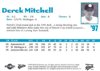 1999 Multi-Ad West Michigan Whitecaps 5th Anniversary #NNO Derek Mitchell Back