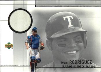 2002 Upper Deck - Game-Used Bases #B-IR Ivan Rodriguez  Front