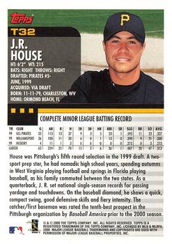2000 Topps Traded & Rookies #T32 J.R. House Back