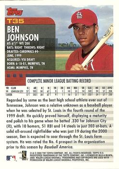 2000 Topps Traded & Rookies #T35 Ben Johnson Back
