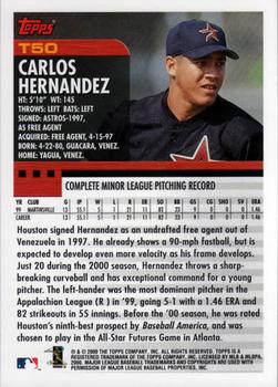 2000 Topps Traded & Rookies #T50 Carlos E. Hernandez Back