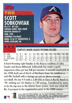 2000 Topps Traded & Rookies #T65 Scott Sobkowiak Back